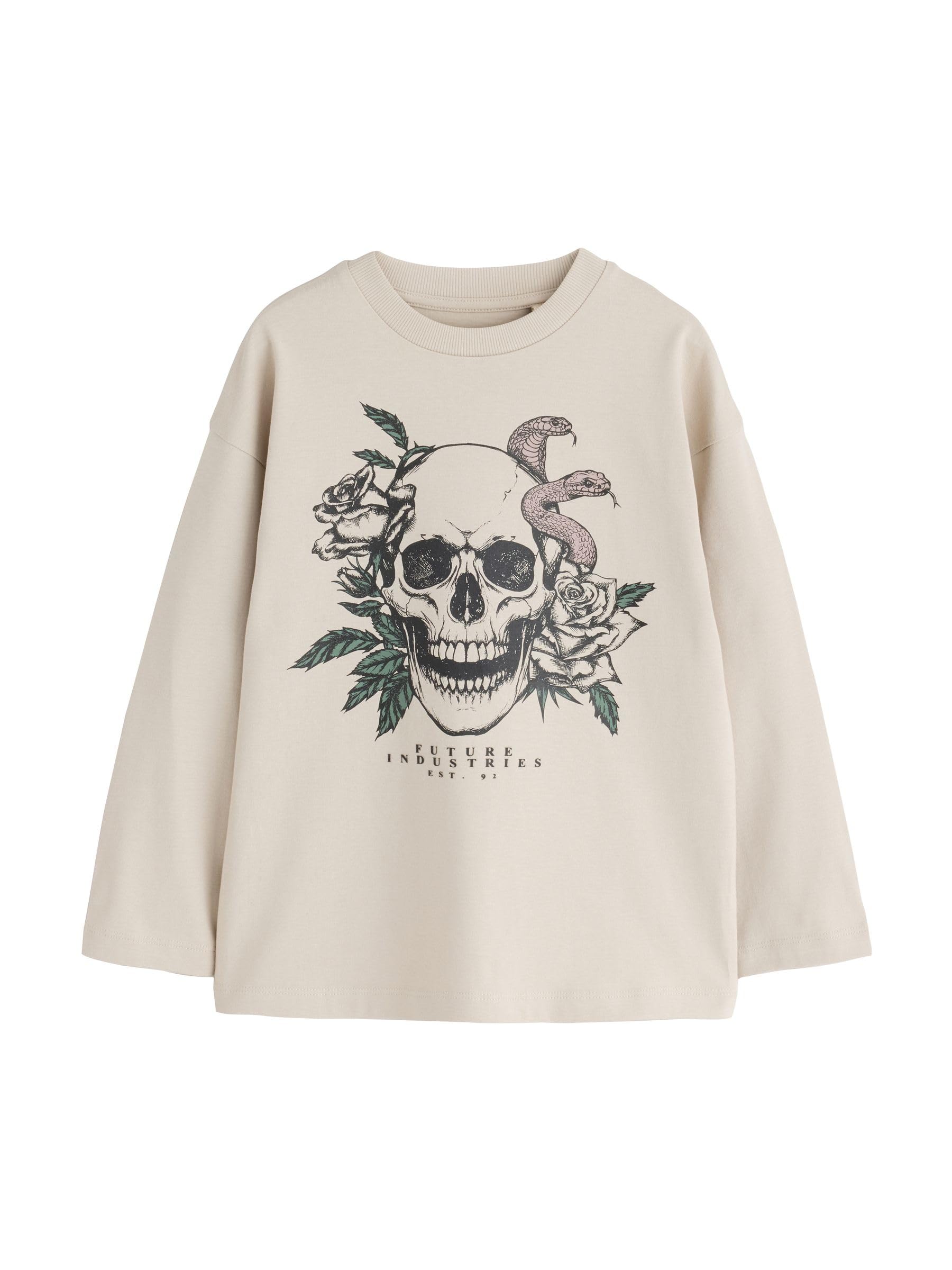 NEXT Niños Pack de 3 Camisetas de Manga Larga de Corte Holgado con gráfico