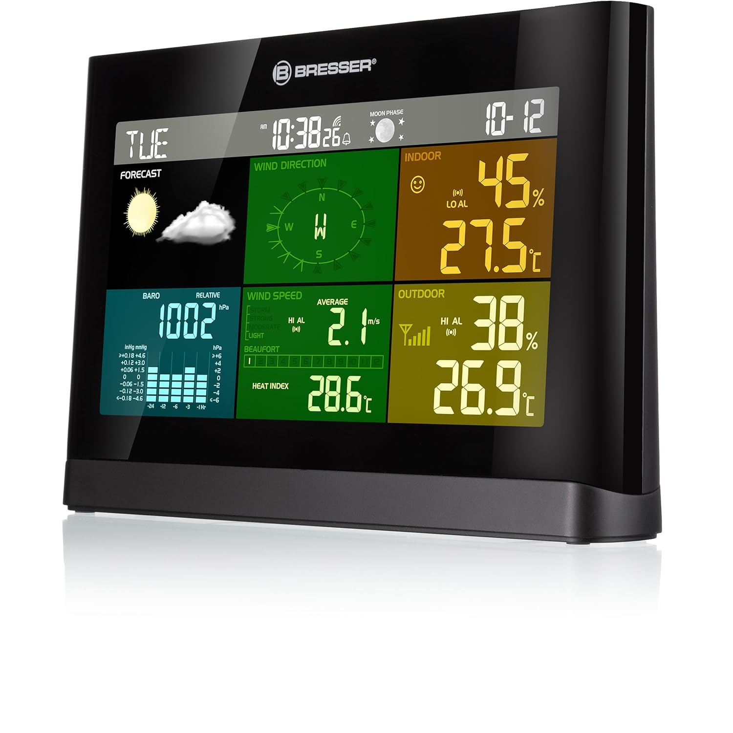 BRESSER 7002550CM3000 Weather Station, Black, 20.3 x 13.7 x 3.8 cm