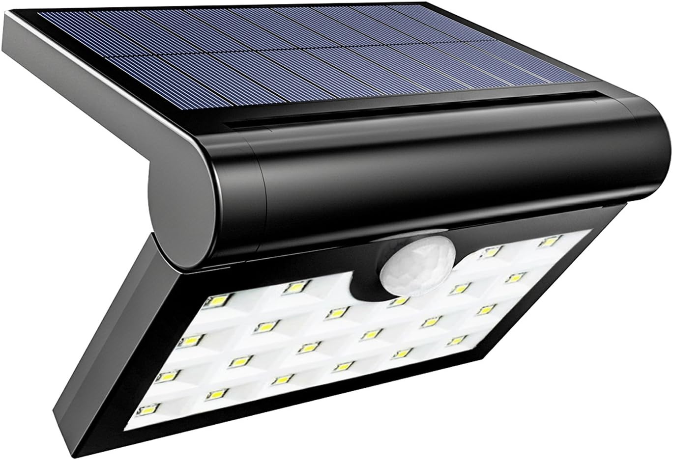 HSicily Solar Lights Outdoor Waterproof Wall Lights Wireless Motion Activated Auto On/Off Security Night Lights for Garden Patio Yard Deck Garage Driveway Porch Fence, 1 Pack
