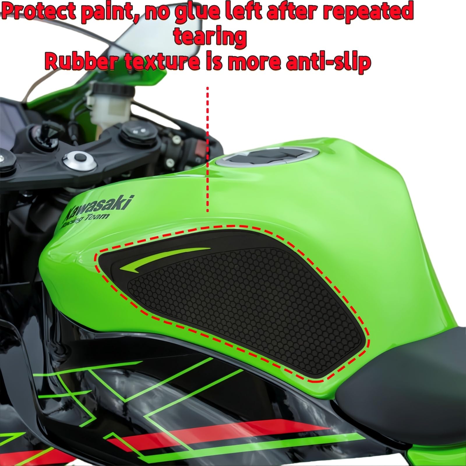 Tank Pad for Kawasaki Ninja ZX-6R (ZX636-J) 2024 2025 2019 Tank Pad for Kawasaki Ninja ZX-6R (ZX636-J) 2024 2025 2019
