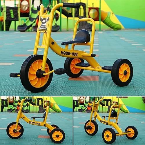 Miniatura 5 de Triciclo para niños pequeños de 3 a 6 años, bicicleta preescolar preescolar, patio de recreo para niños, triciclo en tándem para niños, equipo de