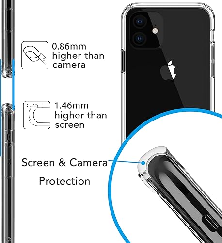 Miniatura 4 de Luvvitt Clear View - Carcasa diseñada para iPhone 11 Pro + protector de pantalla de vidrio templado para Apple iPhone XI 11 Pro de 5.8 pulgadas
