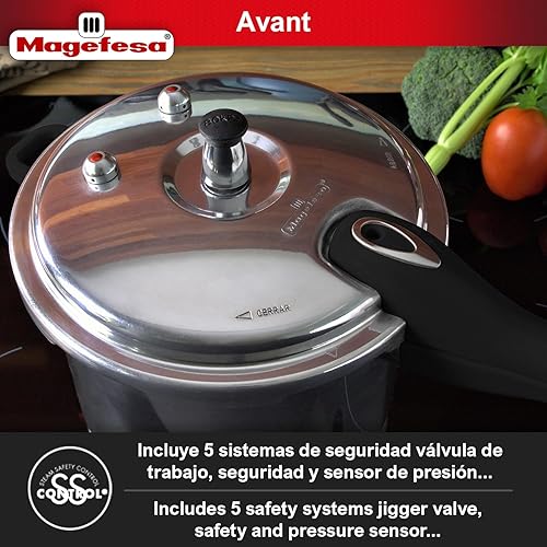 Miniatura 3 de MAGEFESA Avant - Olla a presión de aluminio de 8.5 cuartos de galón, compatible con estufas de gas, eléctricas, de cerámica, olla a presión, cocción