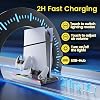 Fenolical PS5 Cooling Charging Station with RGB LED Compatible with PS 5 Console