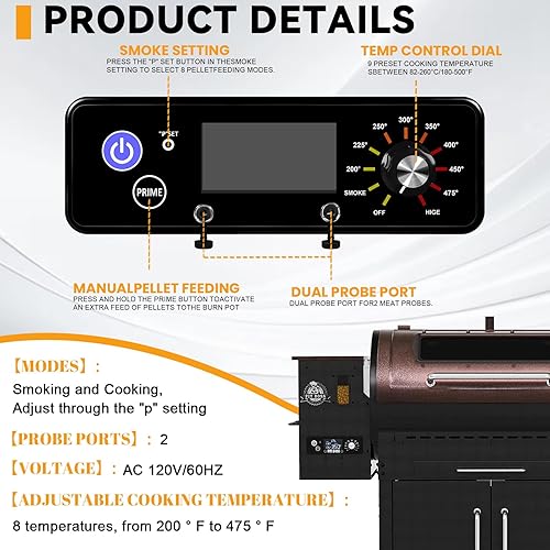 Miniatura 3 de AC03P9 PB1100PS1 Tablero de control, compatible con Pit Boss 1100PS1, PB820, Pro 1100, 550 Navigator, PB440D2, PB1150G, PB850G y PB550G Parrilla de