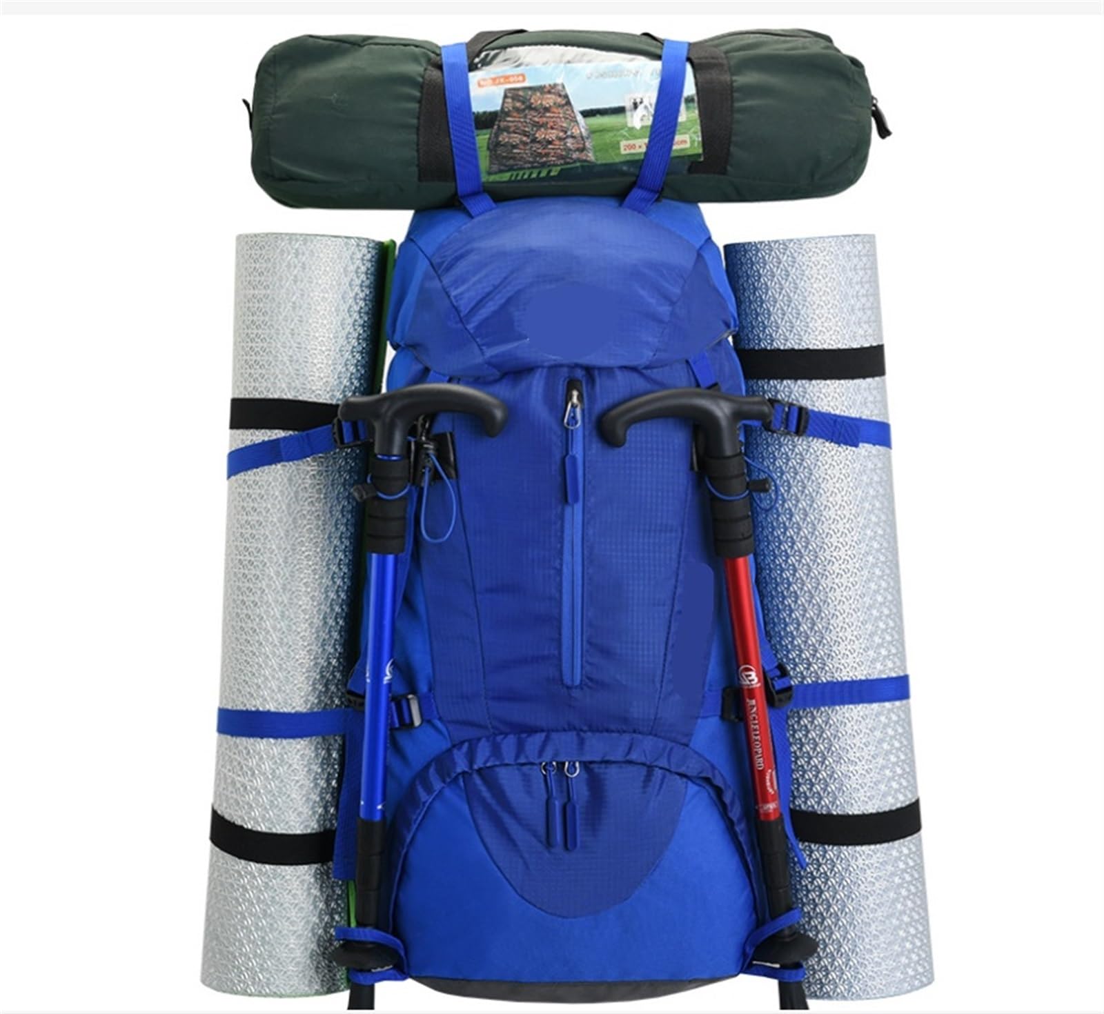 Mochila Viaje para Escalar Mochila De Nailon Impermeable Para Montañismo, Mochila De Viaje De 55L, Mochila Para Acampar Al Aire Libre Mochila Trekking(Rot)