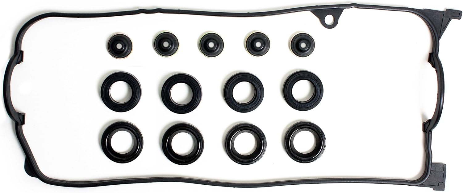 CNS Valve Cover Gasket Set Compatible with 01-05 Honda Civic 1.7L (1668cc) SOHC L4 16V, VTEC D17A1,D17A2,D17A6,D17A7