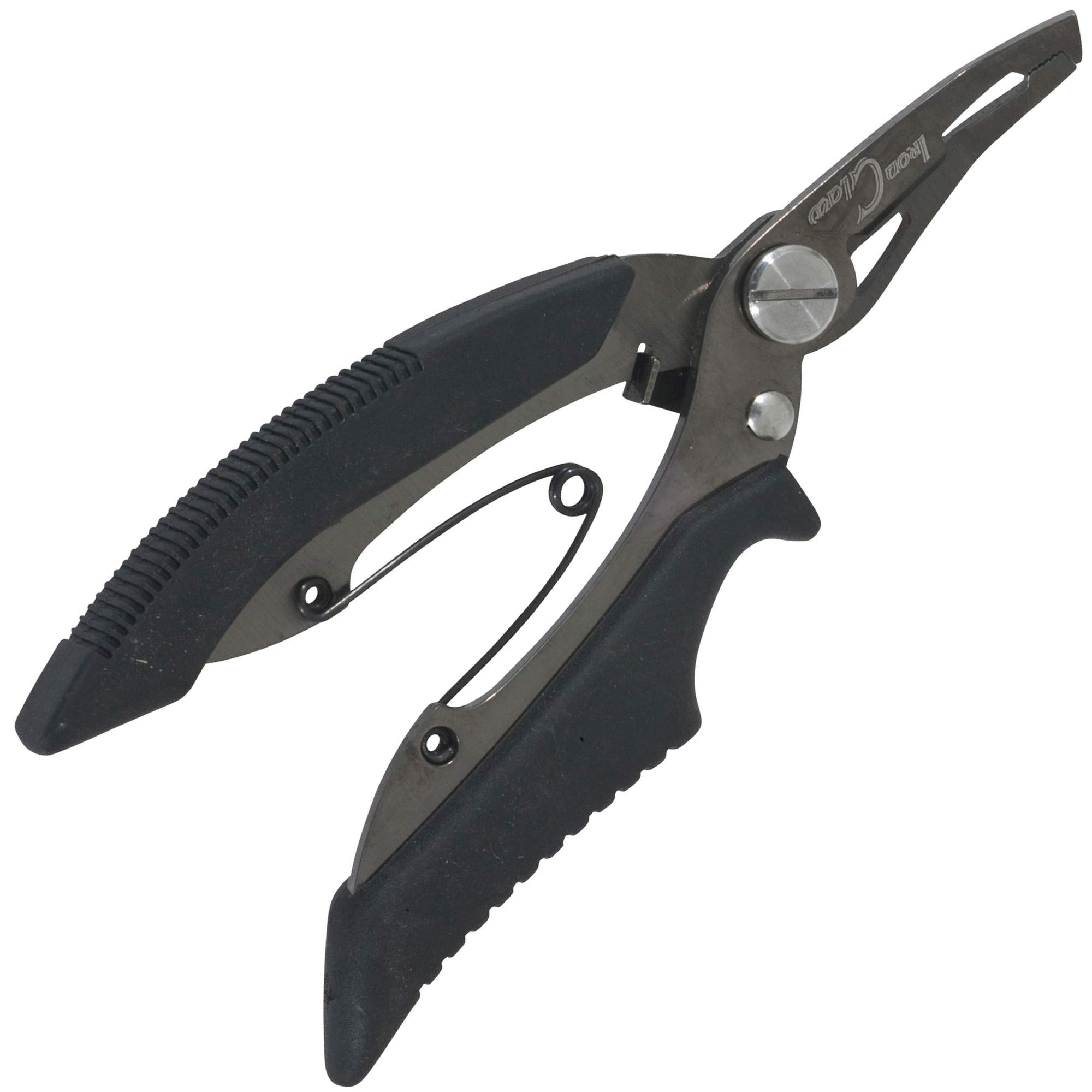 Iron Claw Unisex - Adult 10C4039507177553C10 Plier Bent SP 16 cm Snap Ring Pliers, Fishing Pliers for Spin Anglers, Pliers for Snap Rings & Line Cutter, Fishing Pliers, Colourful, Normal