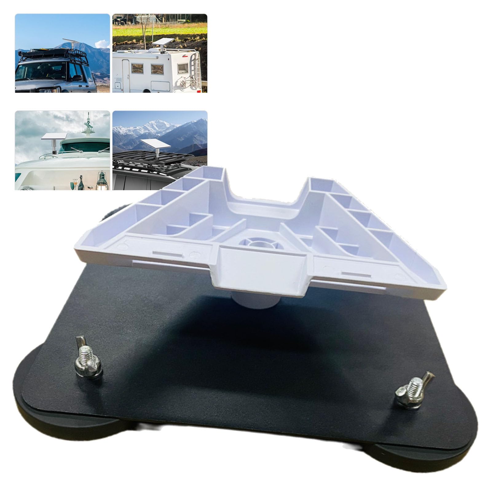 FTVOGUE Supporto da Auto a Forte Assorbimento, Staffa Compatta in Metallo per Mini Antenna Parabolica, Installazione Versatile per Veicoli, Barche