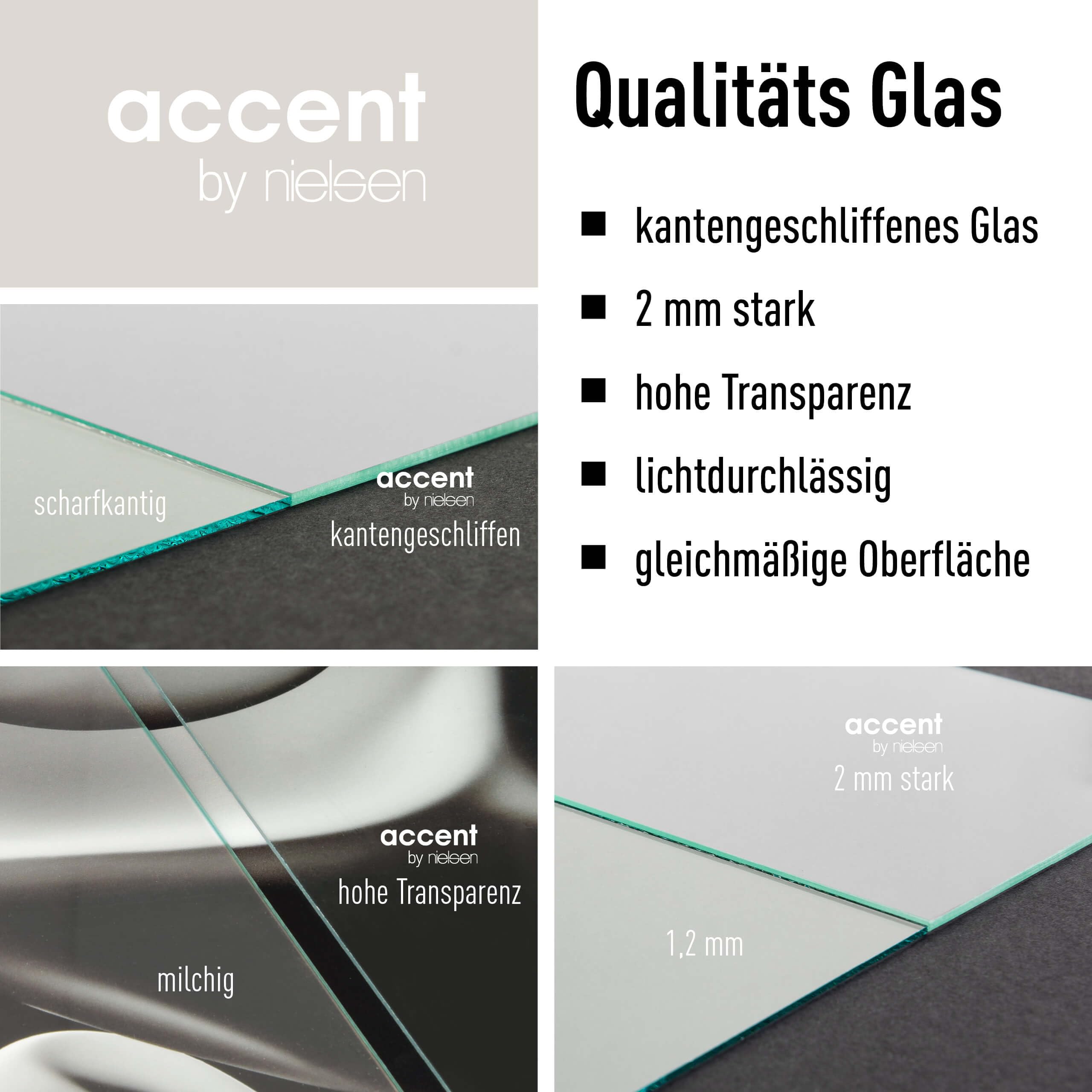 accent by nielsen Holz Bilderrahmen Velino, Set mit 3 Rahmen, Braun | Holz (MDF) Collage im Hoch- & Querformat zum Aufhängen Braun matt Echtglas
