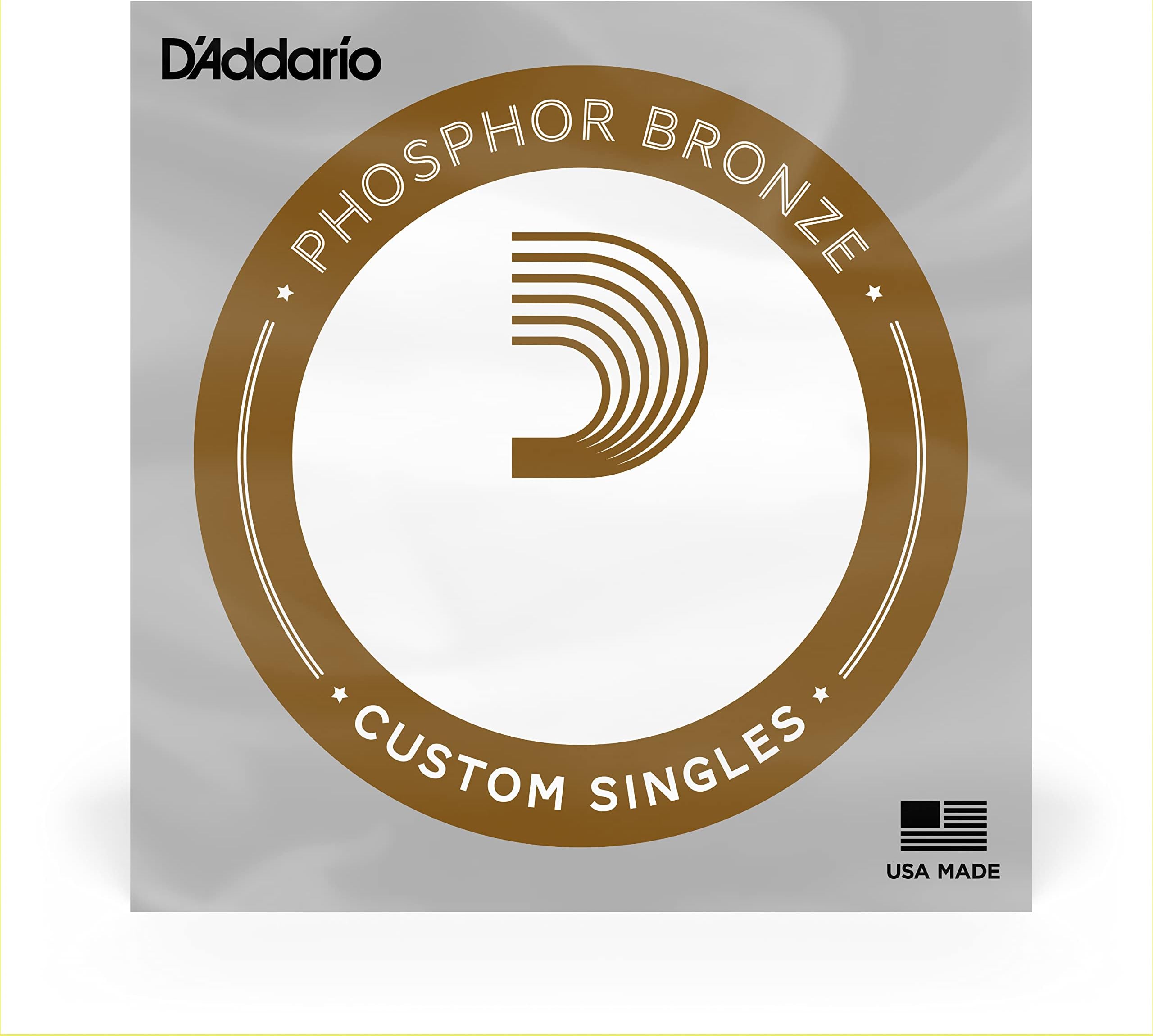 D'Addario PB017 Phosphor Bronze Wound Acoustic Guitar Single String, .017