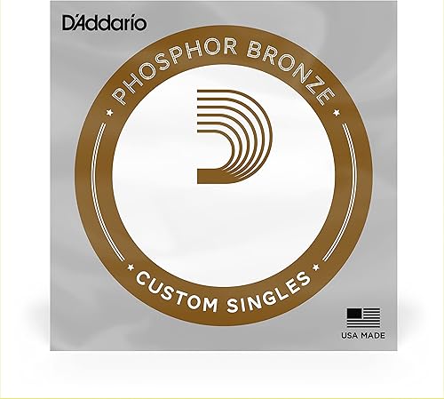 D'Addario PB026 Phosphor Bronze Wound Acoustic Guitar Single
