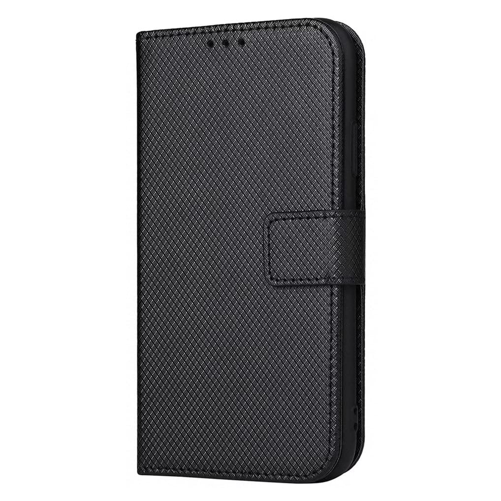 SEAHAI Leather Case for WIKO T10, Wallet Case Premium PU Shockproof TPU Slim Case [Card Slots/Kickstand/Magnetic Closure] Flip Folio Cover - Black