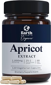 Apricot Extract, 1000 mg 120 Veggie Capsules Vegan, Non-GMO Herbal Supplements