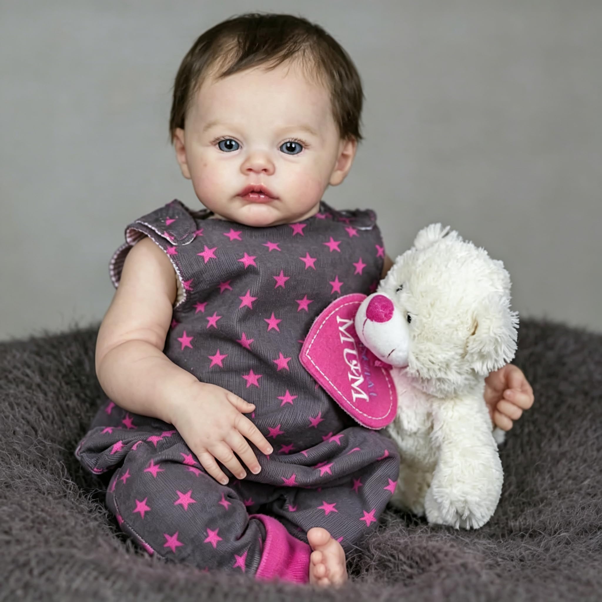 Silikon na całe ciało, winylowa lalka niemowlęca, prawdziwe życie jak niemowlę, realistyczna lalka Reborn Baby Dolls Girl pluszowy kombinezon, który wygląda jak prawdziwe niemowlę, lalka