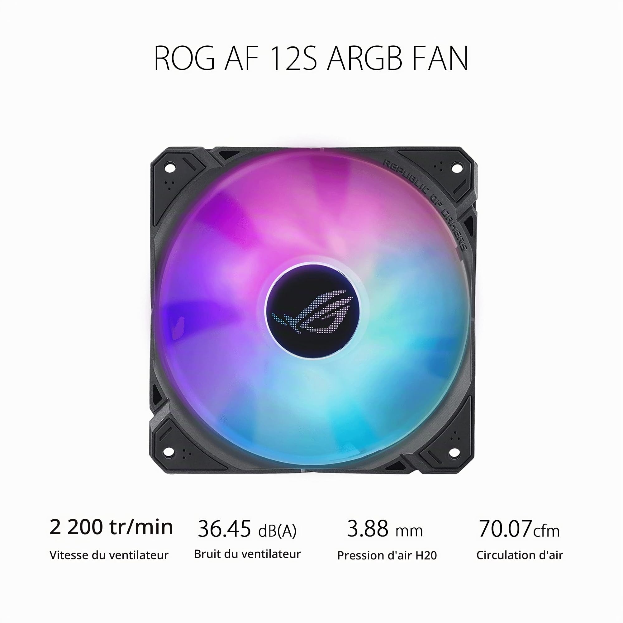 ASUS ROG Ryuo III 240 ARGB, tout-en-un CPU liquid color avec solution de pompage Asetek 8th gen, Anime Matrix™ LED Display et ventilateurs de refroidissement ROG ARGB.