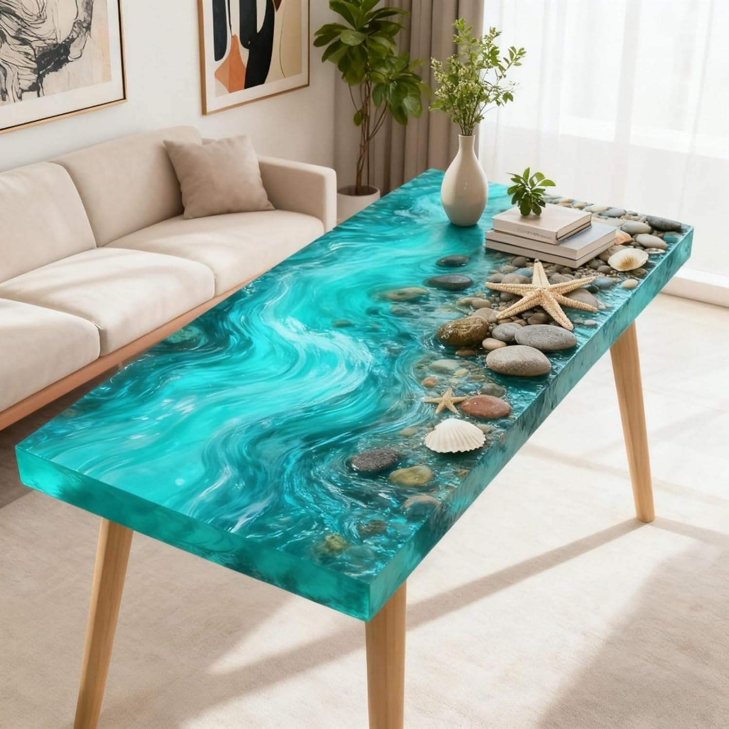 23 inch Large Rectangular River Table Mold, Square Table Epoxy Resin Molds, Large Table Resin Mold for DIY Epoxy Crafts, Charcuterie Board, Coffee Table, Cutting Board