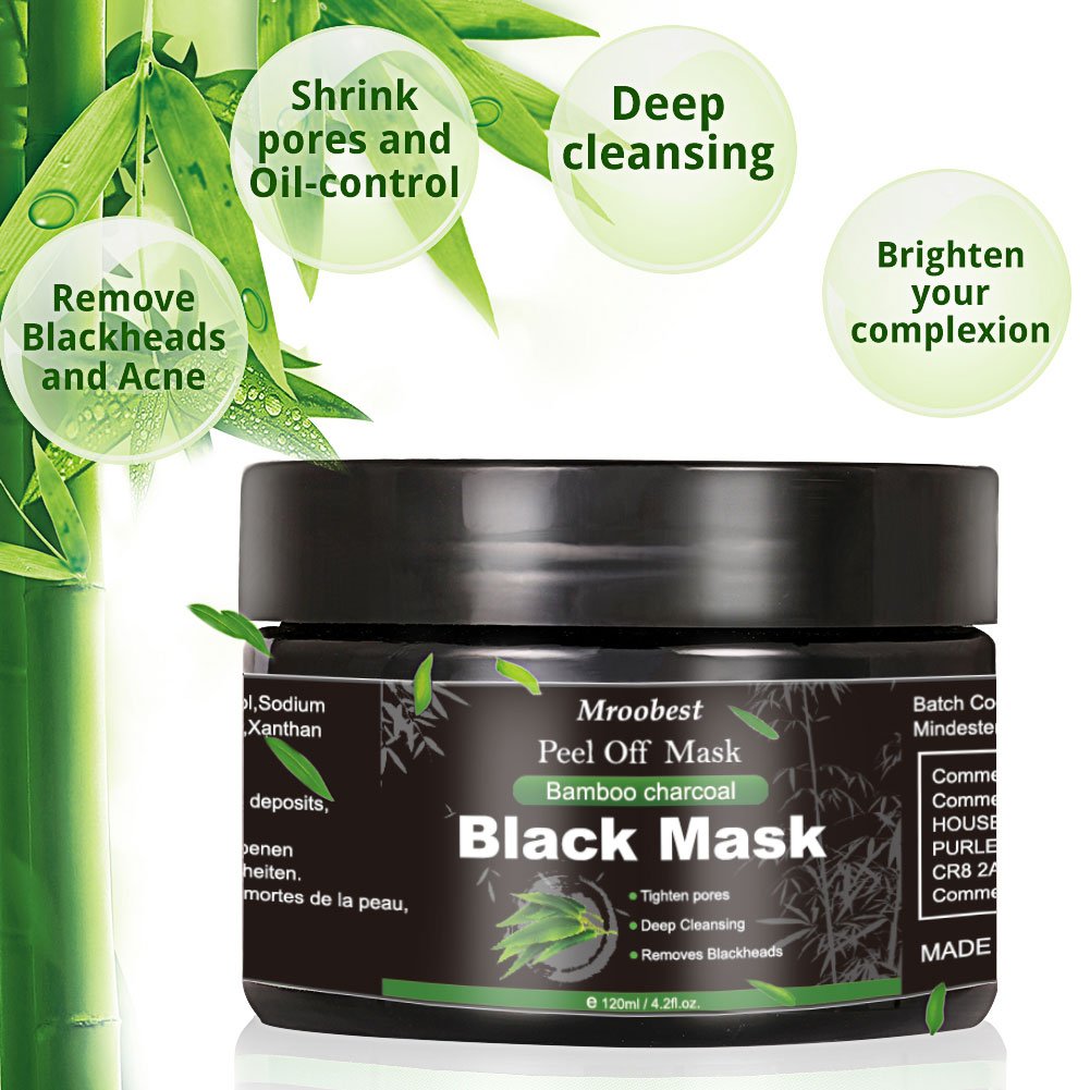 Image secondaire de Black Mask, Masque Charbon Point Noir, Masque Peel Off, Supprime Points Noirs/Acné,Nettoyant en Profondeur Rétrécir Pores,Pour U