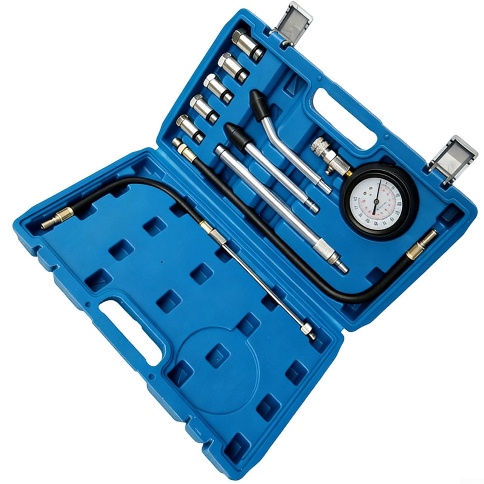 0-300 PSI Cilindro Motore Manometro Tester Kit con Quick Connect e Multi-Size Adattatori per la Diagnosi