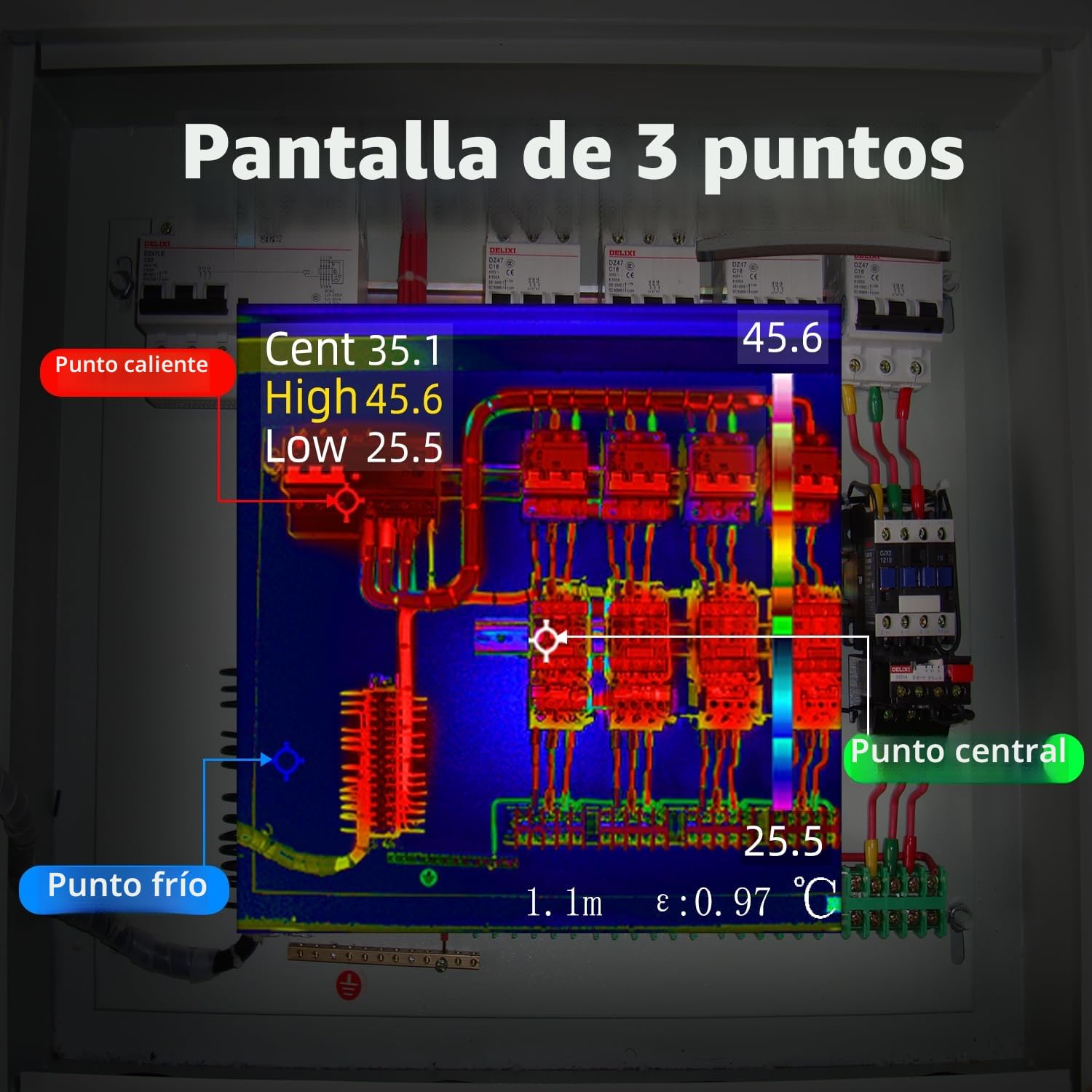 BSIDE Cámara Térmica Infrarrojos 240x240 Cámara Termográfica Portátil 15 Paletas de Colores 25Hz Frecuencia de Refresco -20°C - 550°C para Reparación Electrónica Fugas de Agua Anti Incendio
