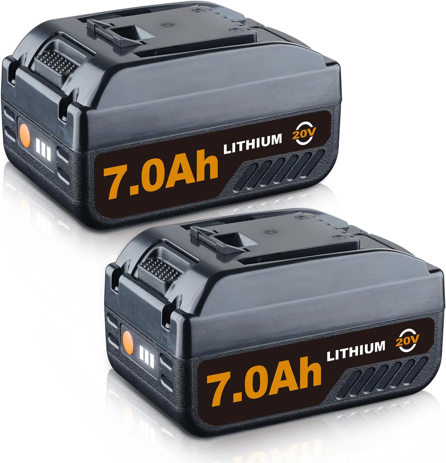 VINIDA 2Pack 7.0Ah WA3520 20V Compatible with Worx Battery Replacement for Worx Battery 20V WXL1810 WA3525 WG151s WA3575 WG890 WG891 Leaf Blower Tools Batteries