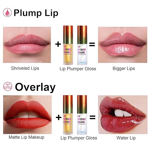 Miniatura 7 de Juego de regordete de labios  Lip Plumper Extreme  Brillo de labios voluminoso  Reforzador de labios  Hidratante labial para labios secos  Relleno
