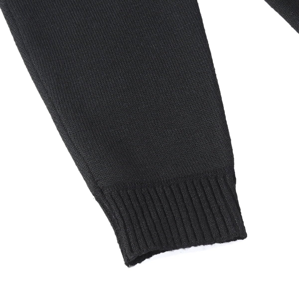 Allthemen Cardigan Homme Hiver en Maille Zippé Manches Longues Chaud Chandail Tricoté Manteau Décontracté à col Montant