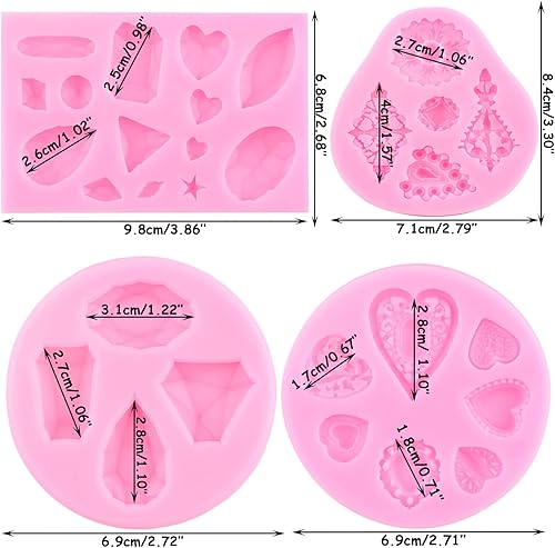 Miniatura 4 de Mujiang Molde de perlas 3D para fondant, bolas de perlas semiesferas, moldes de silicona para chocolate, burbujas de perlas, moldes de caramelo para