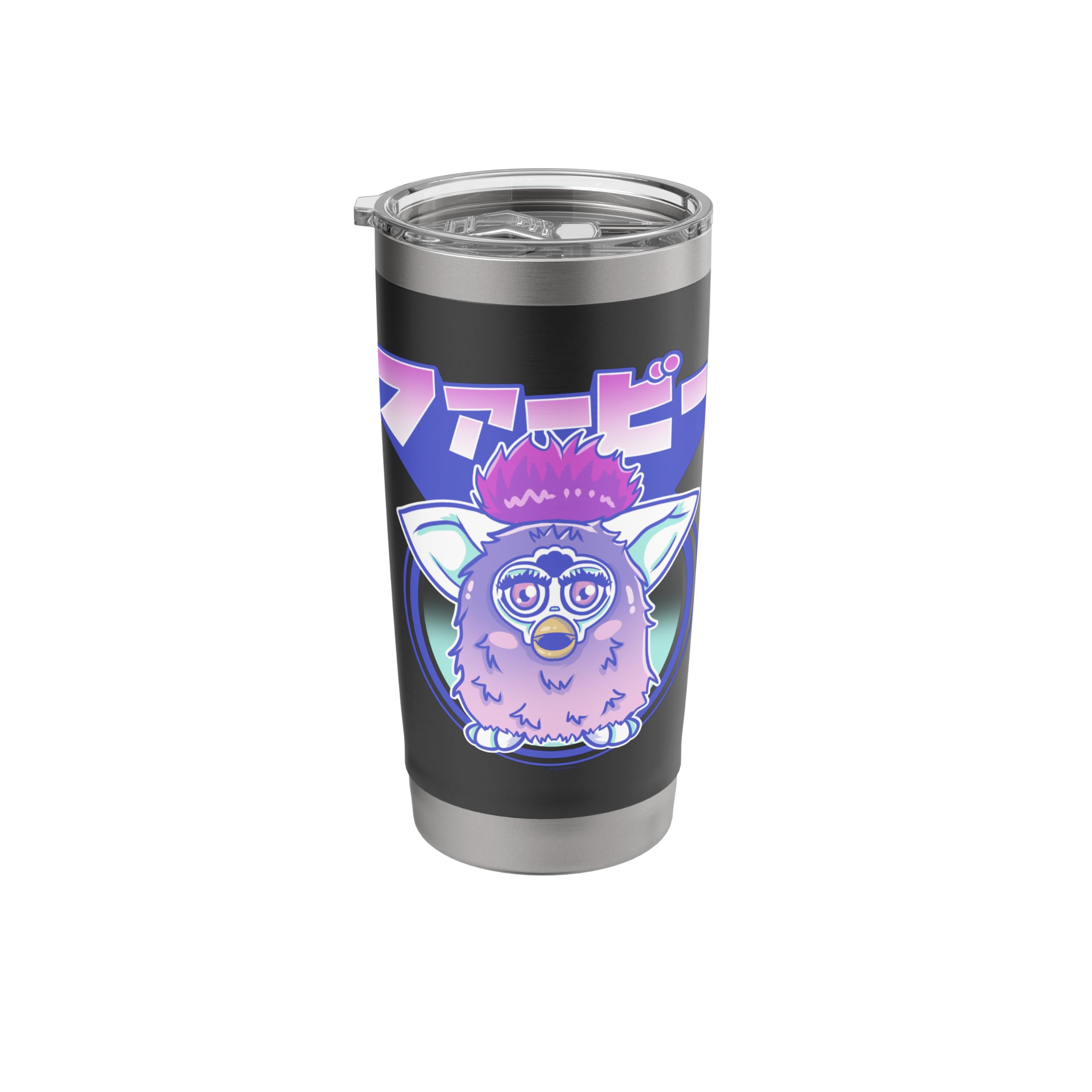 Furby Retro Pink Circle Kanji Portrait Stainless Steel Insulated Tumbler