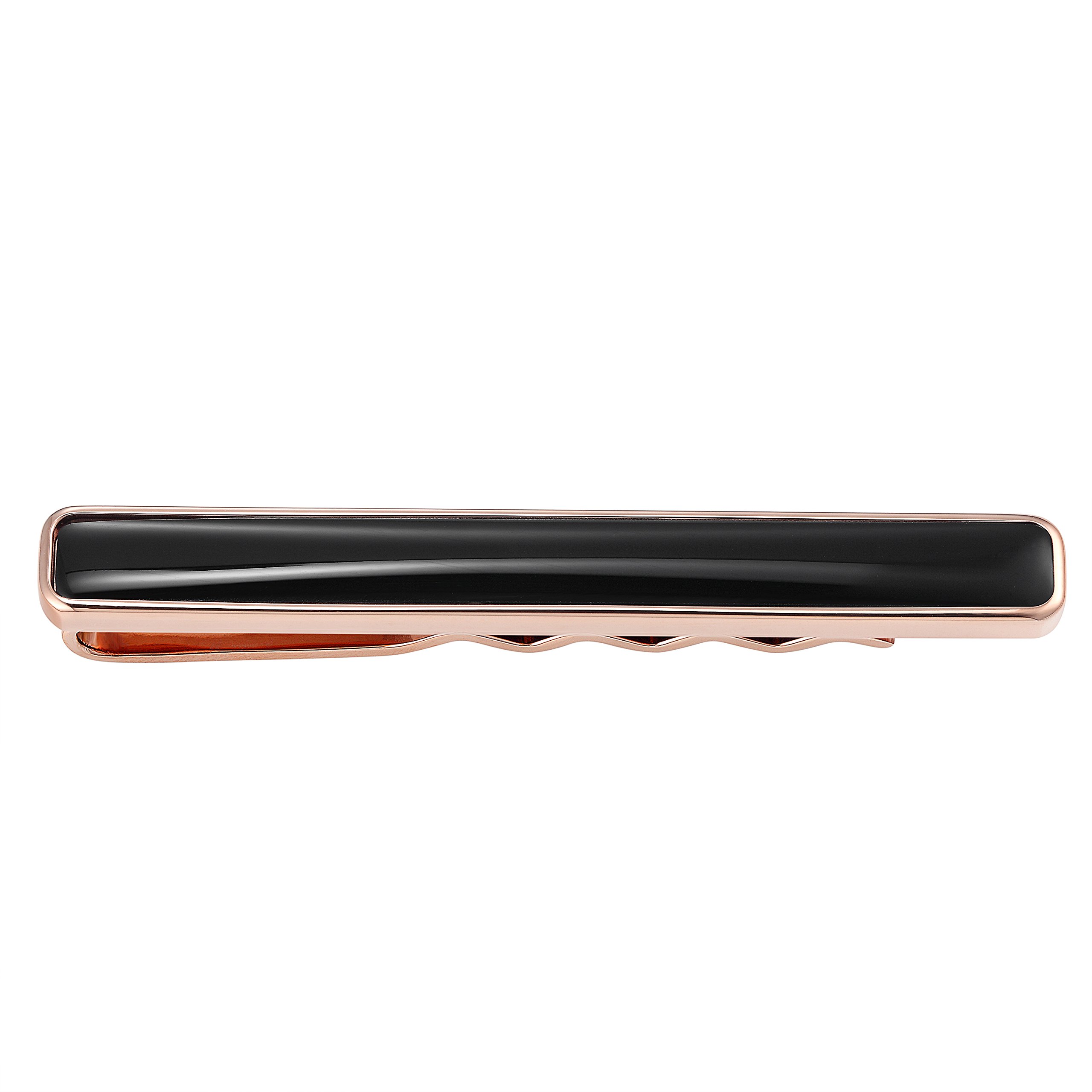Karisma Hochwertige Herren Edelstahl 316L Krawattennadel Onyx/Krawattenklammer/Tie Clip Farbwahl KTC204