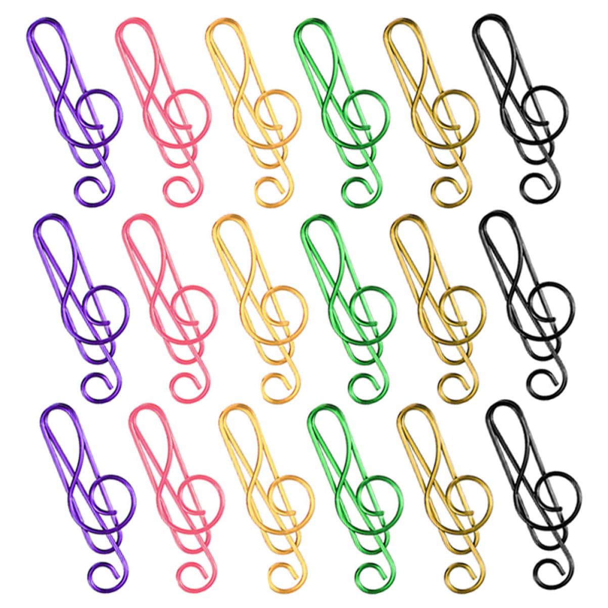 HOMSFOU 5 Sätze Bunte Musiknoten Büroklammern Kreative Papierclips Für Schule Büro Und Notizen Stabil Und Langlebig Für Memos Und Erinnerungen 85 Stück * 5
