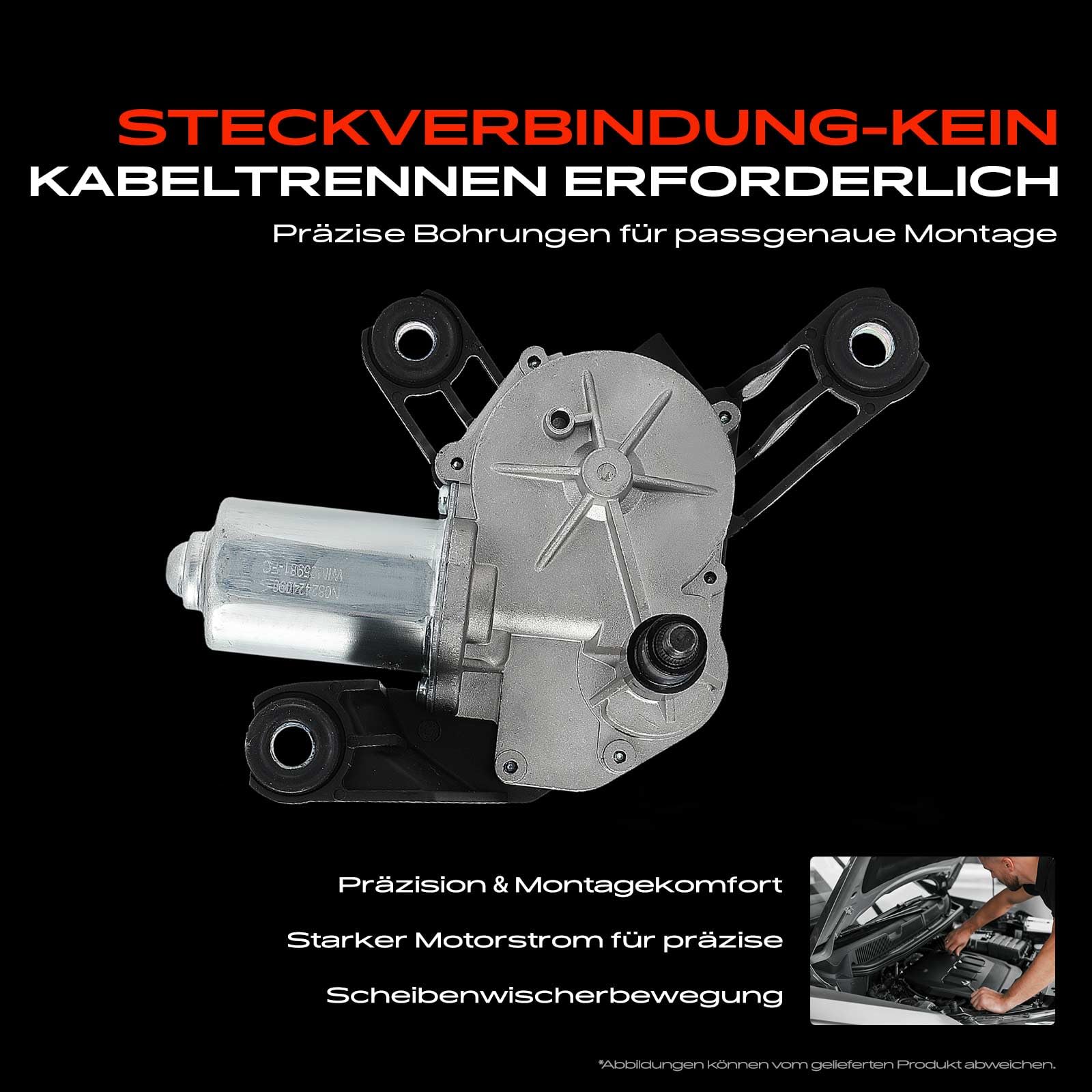 Frankberg Wischermotor Heckwischermotor 3-polig Hinten Kompatibel mit Astra G Klasseic T98 CaR.A.Van F35 Astra H A04 CaR.A.Van GTC Kasten/Kombi L70 Replace# 13105981