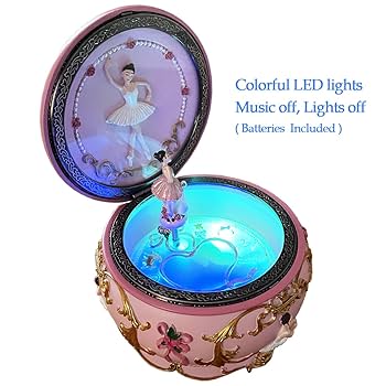 Briskfeel Classical Ballerina Music Box LED lights Twinkling