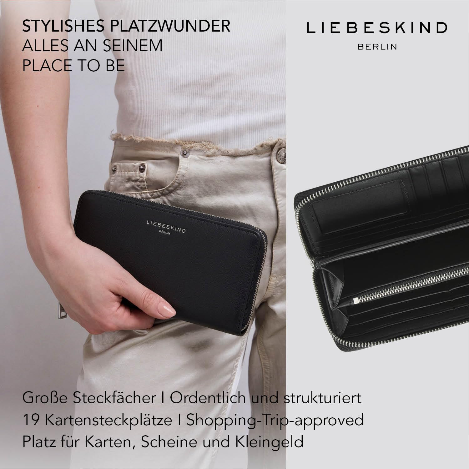 Liebeskind Berlin Geldbörse Damen Gigi Leder groß RFID-Schutz