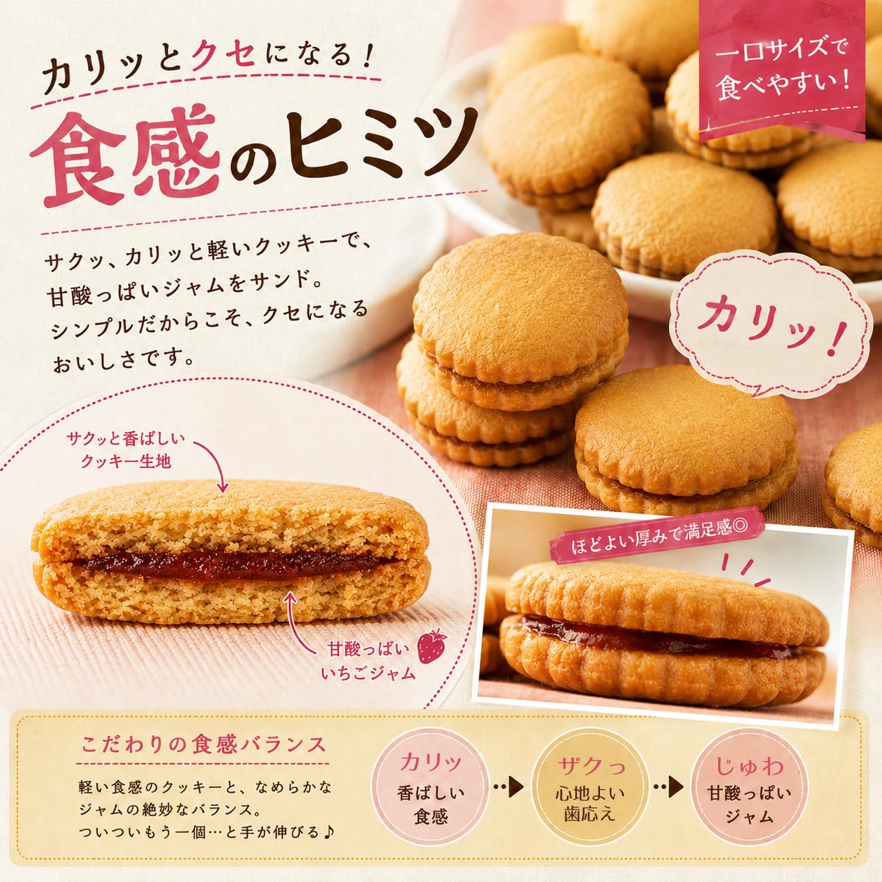 Amazon.co.jp: いちごジャムサンドクッキー 85g 2袋セット 三黒製菓