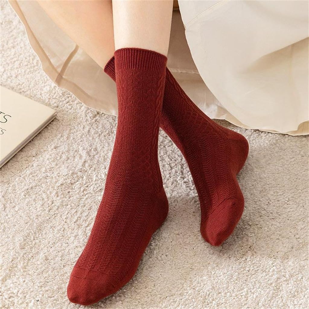 JSEIAJB Mid Length Socks for Women S Pile up Socks for Warmth and Extended Mid Length Socks for Autumn and Winter