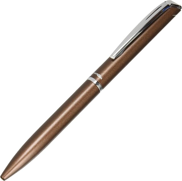 Pentel BL2007 roller Energel Philography 0,7 mm fusto metallo marrone, in astuccio regalo