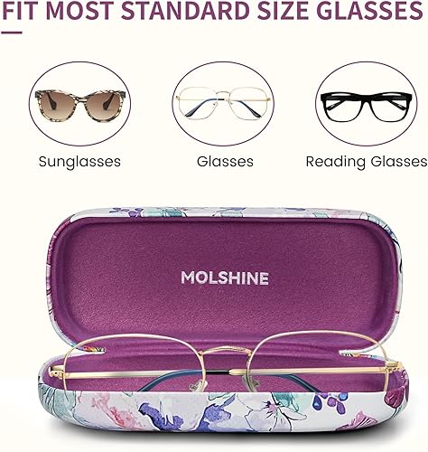 Miniatura 4 de molshine Estuche rígido para lentes de sol, estuche clásico grande para mujeres y hombres, lentes de sol