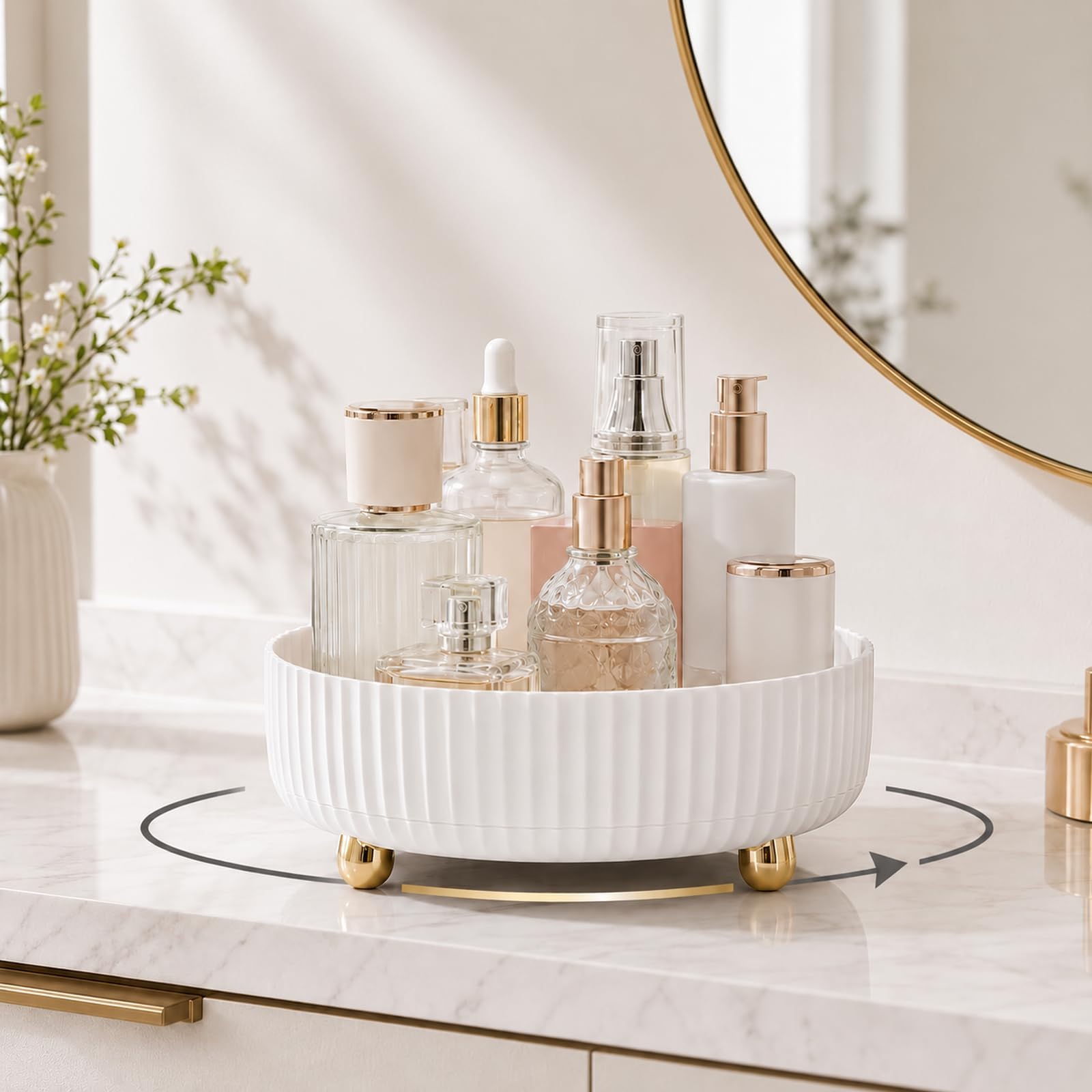 Amazon.com - 360 Rotating Makeup Perfume Organizer Skincare Tray