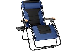 PHI VILLA XXL Zero Gravity Lounge Chair Heavy Duty 400 LB