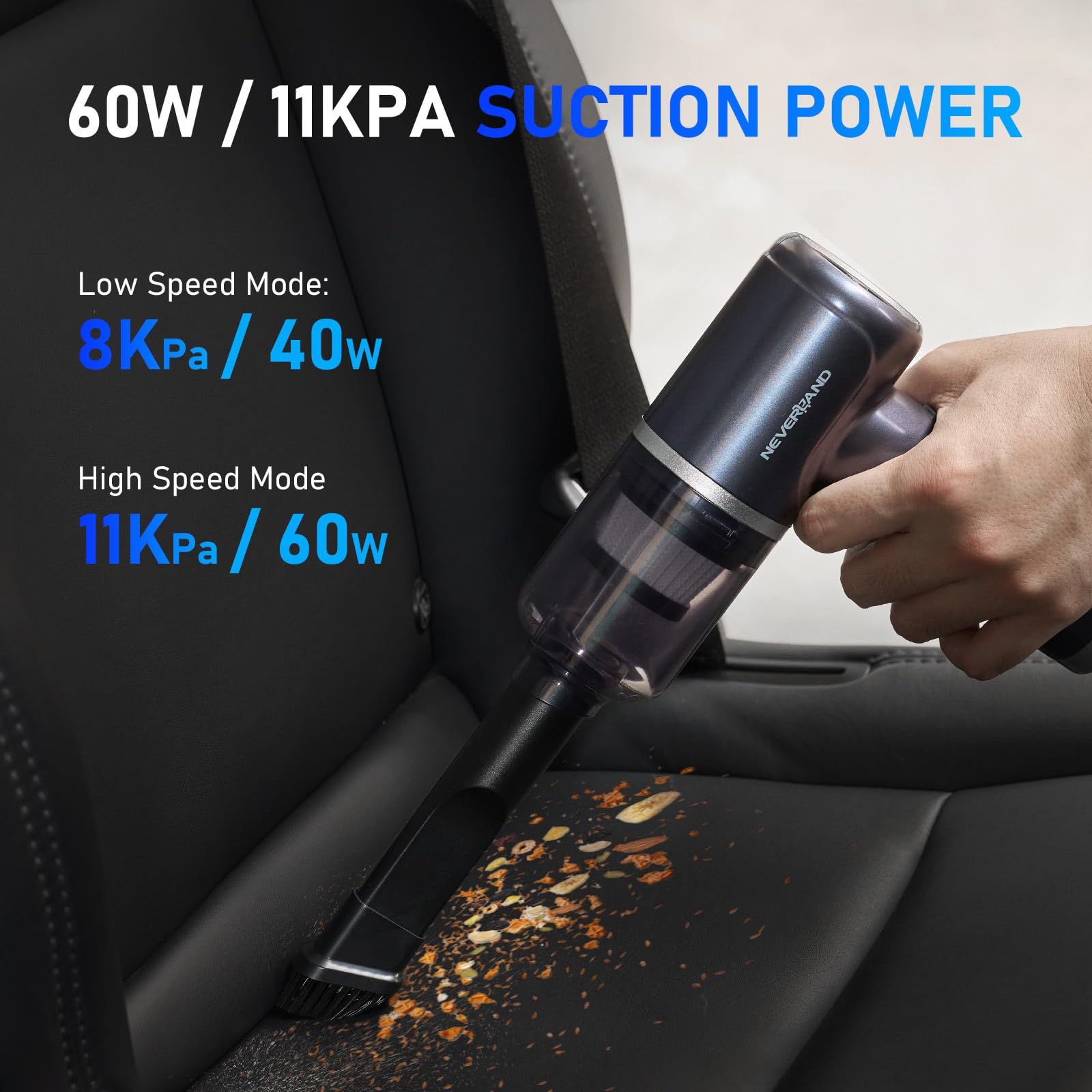 Aspirateur à Main sans Fil, Aspirateur Voiture Puissant 6000PA, Mini
