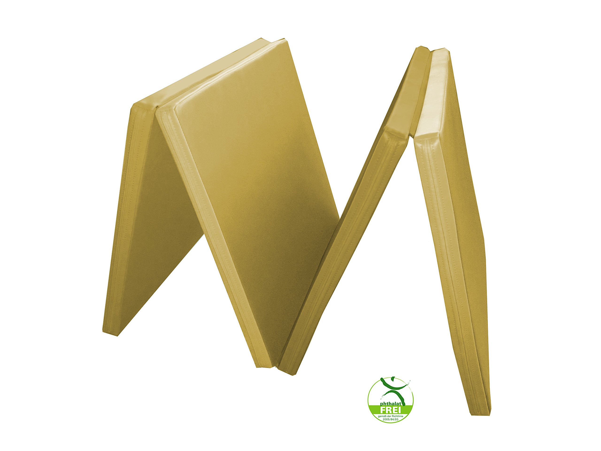 Tappeto da ginnastica pieghevole Klipp Klapp (RG 35, morbido), Gelb, 200 x 100 x 10 cm