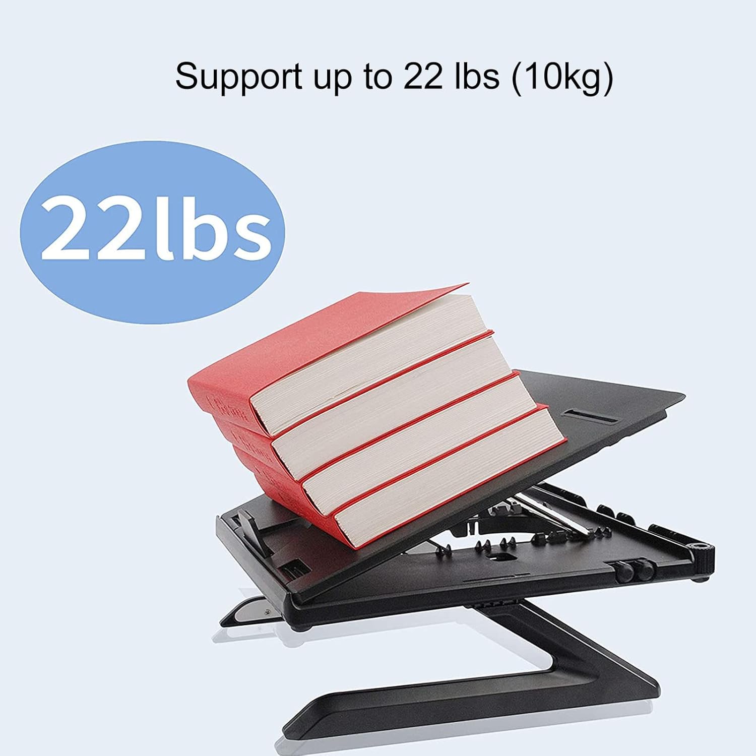 Laptop Stand, Ergonomic Height Angle Adjustable Computer Notebook Stand, Portable and Foldable Laptop Riser Holder with Detachable Cooling Fan, Laptop Shelf Compatible with 10-17in Laptops