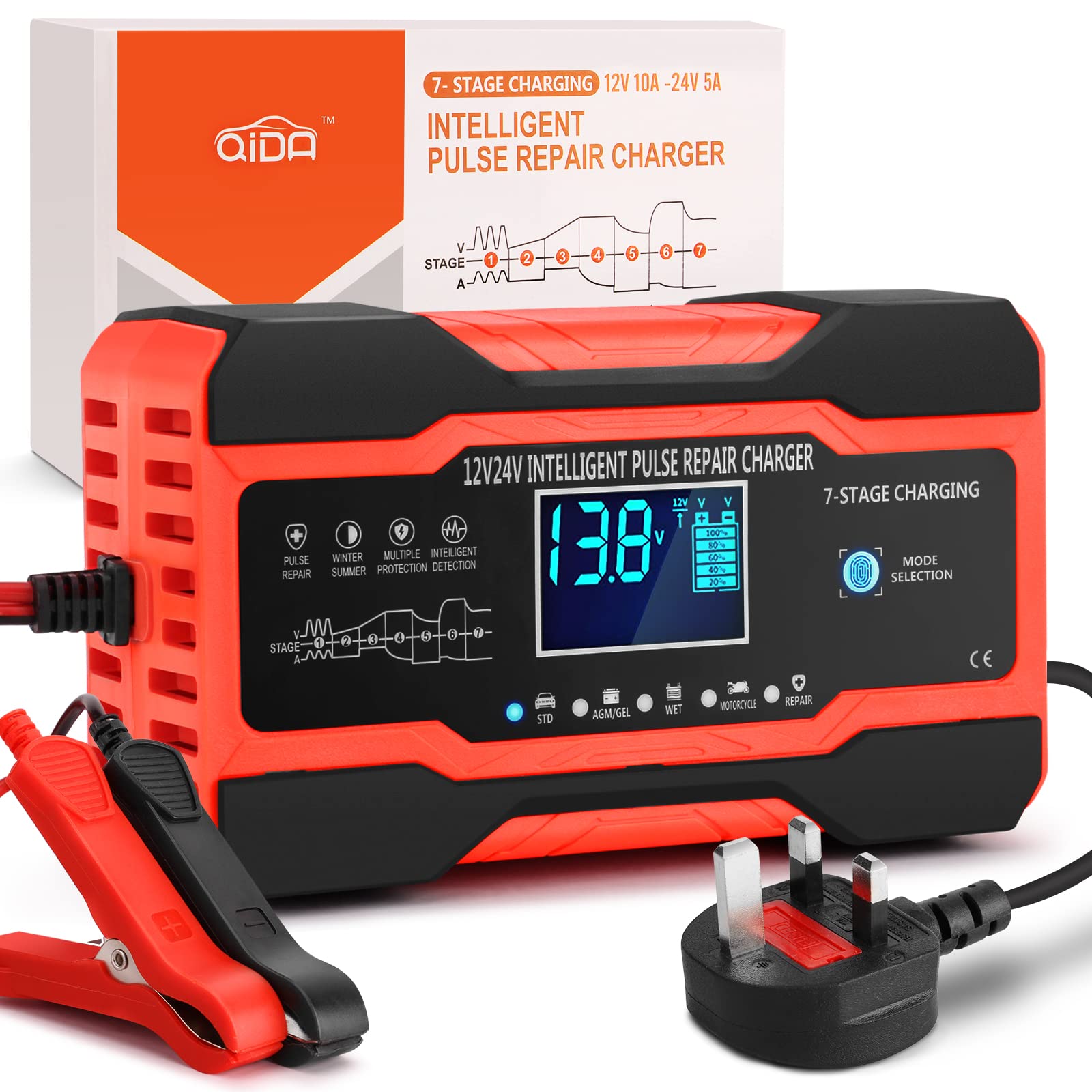 Buy color tree Battery Charger 10Amp 12V and 24V FullyAutomatic Smart