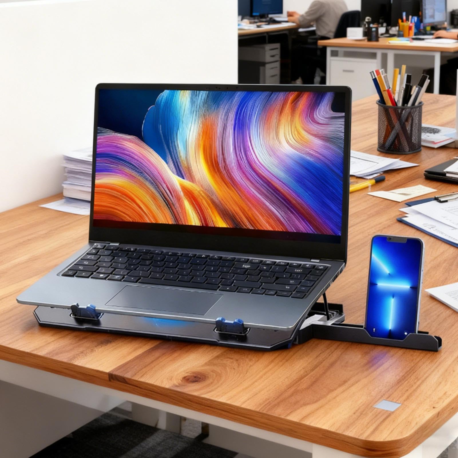 Podkładka Chłodząca Z Wentylatorem Do Laptopa Antypoślizgowa Chłodnica | Chłodząca Podstawka Pod Komputer Laptop Do Biura W Domu Podczas Podróży I Spotkań