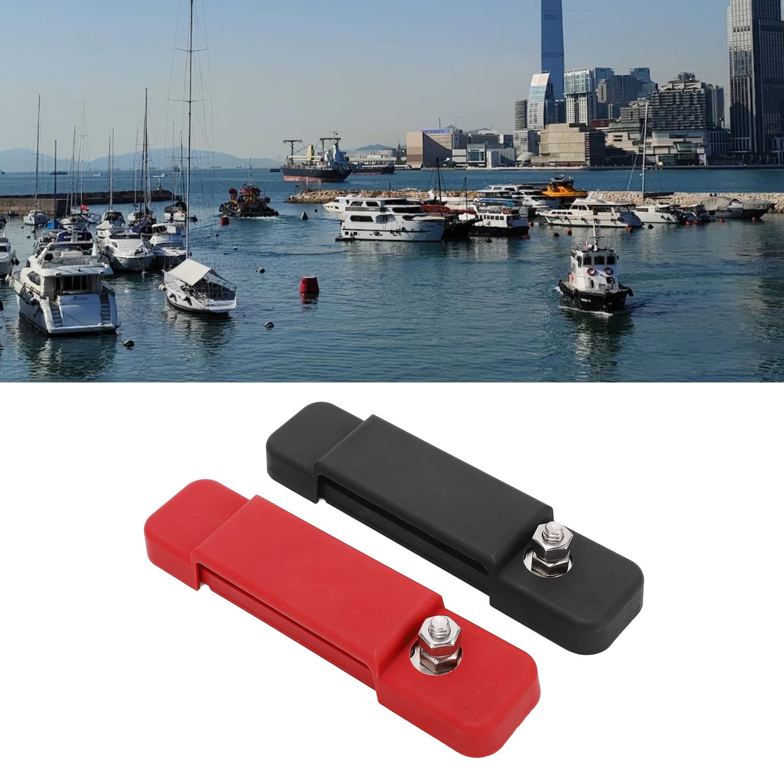 Bornier, Bloc de Distribution D'énergie 12 Voies 12 V 180 A, Bornier de Barre Omnibus de Batterie Marine avec Borne 32 Pièces pour Véhicule Bateau, Blocs de Connexion