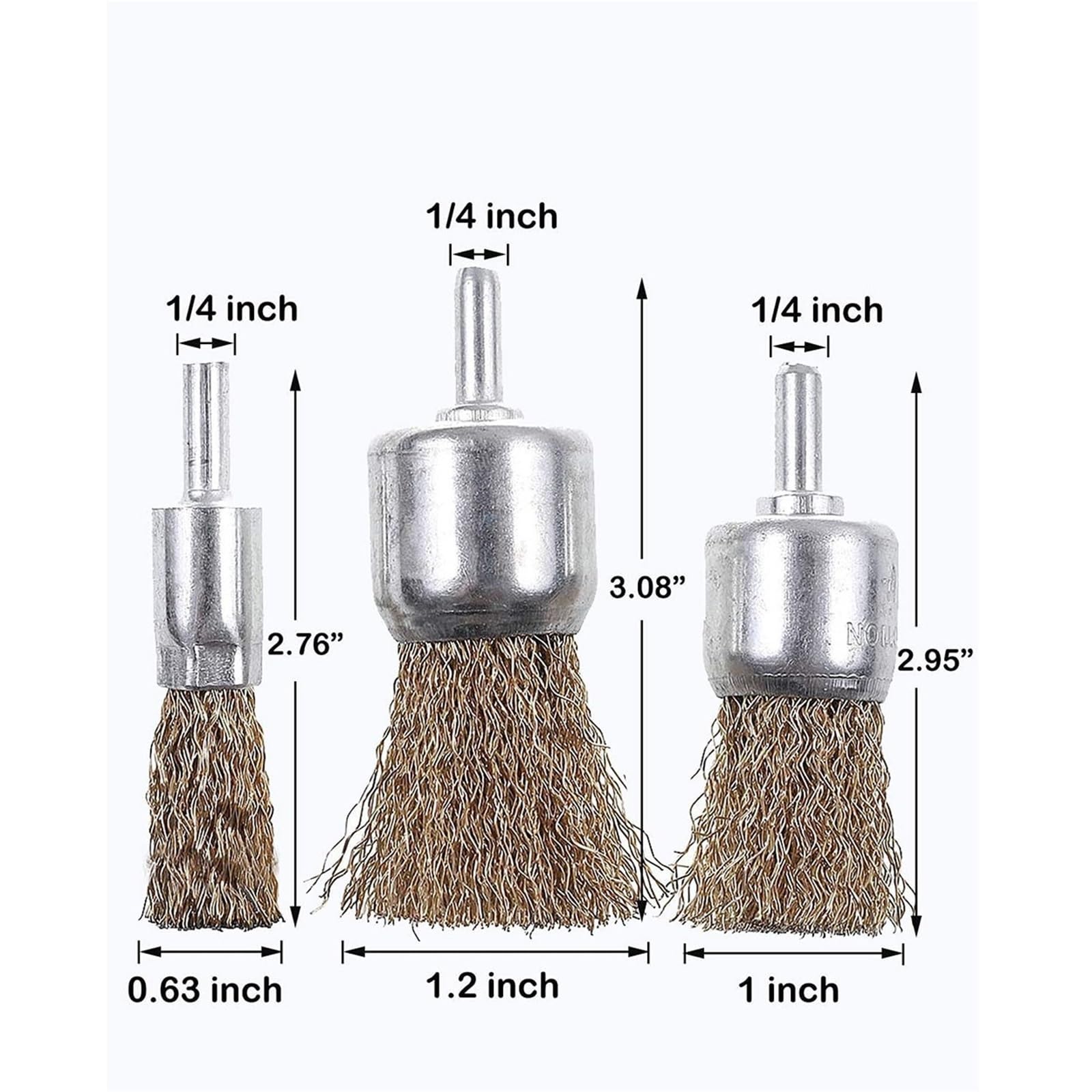 Brosse Coupe Abrasive Nylon Brosse métallique Roue Tasse Laiton Fil d'acier