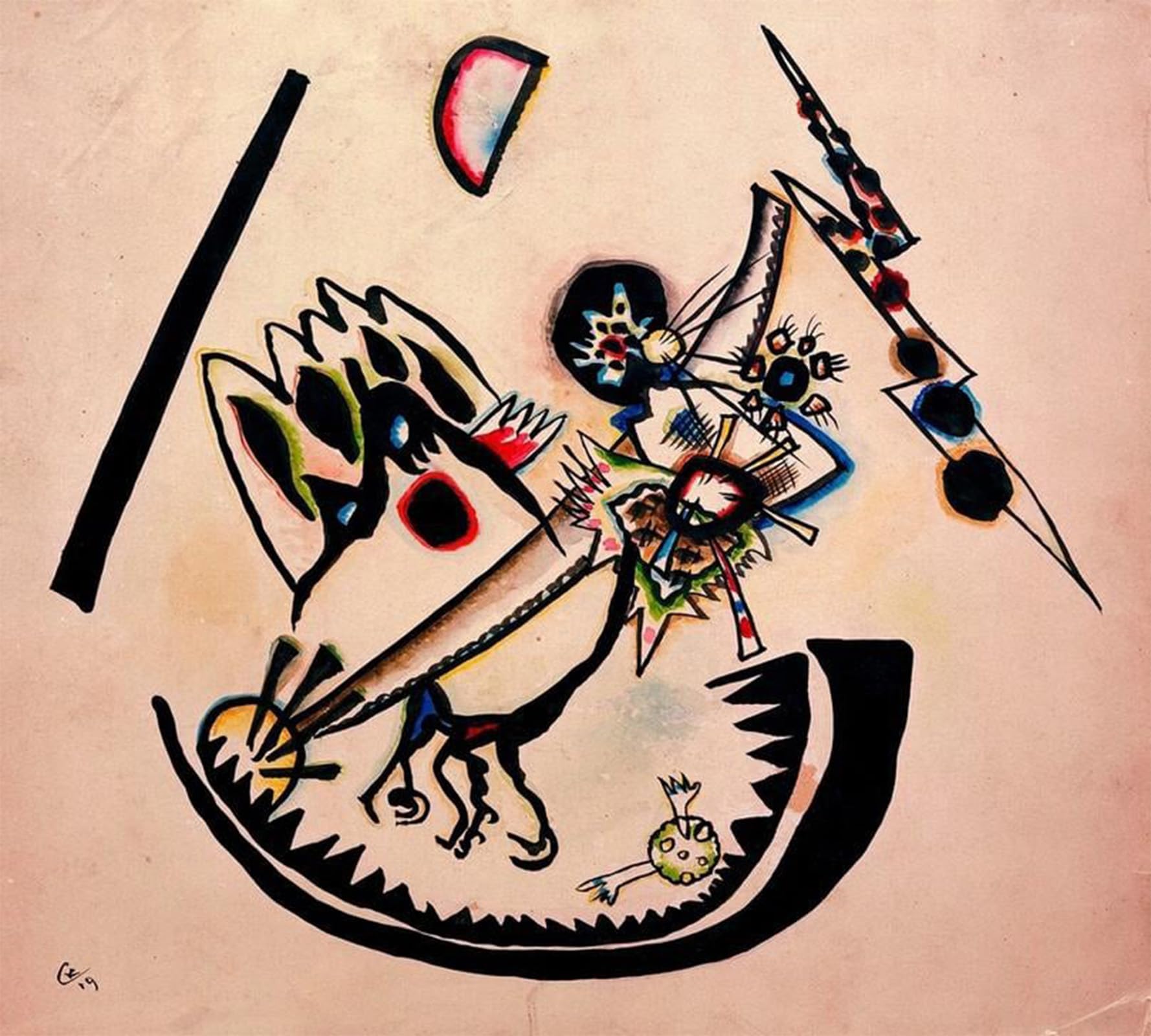 SERENDIPITP Vintage Wall Art Canvas Nordic Poster Canvas Print Picture canvas painting workart by Wassily Kandinsky Wall Art Poster for Home Decor 60x90cm