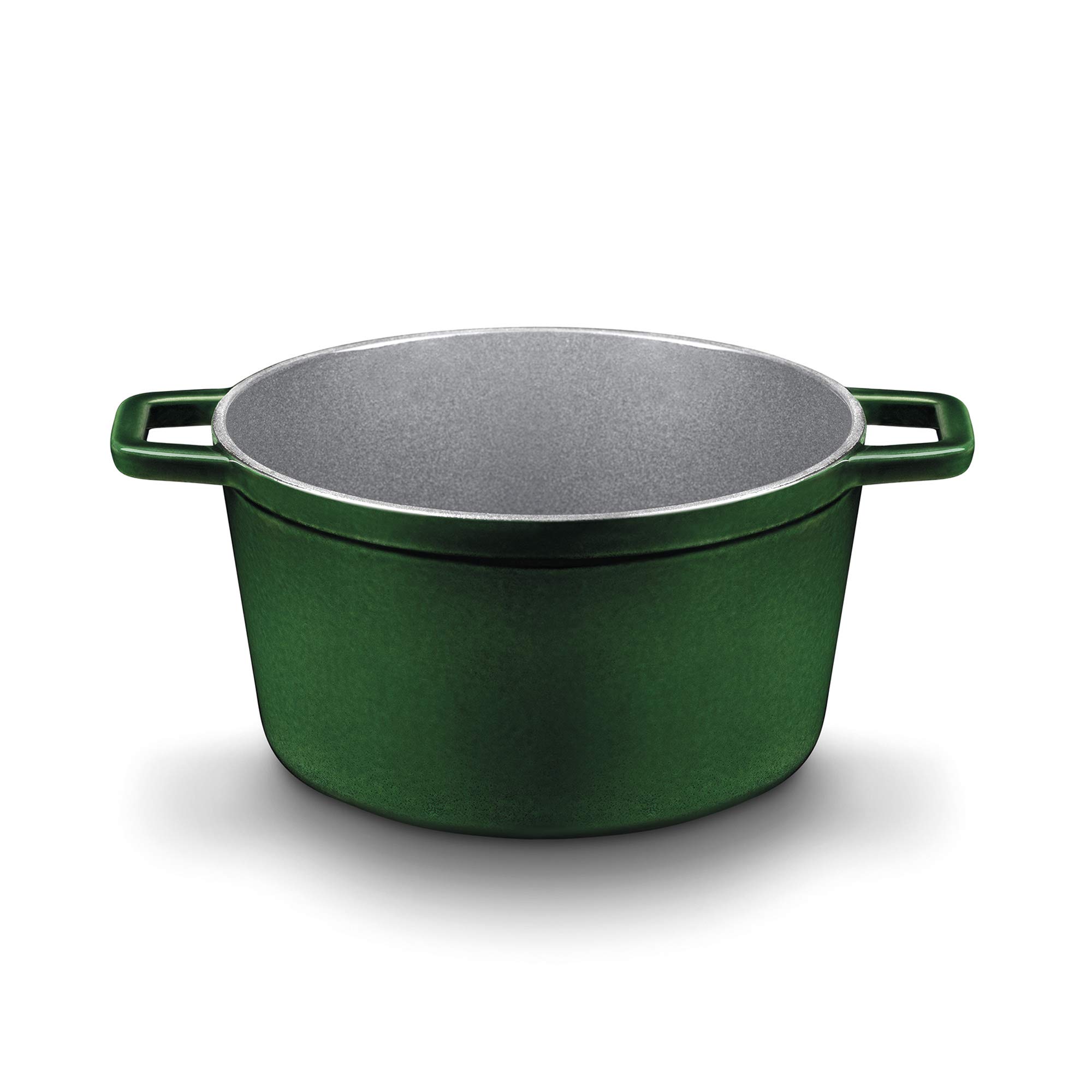 CAZUELA ALTA HIERRO 14 CM COLOR VERDE OSCURO