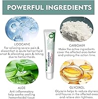 Vista 4 de Cuidado del ungüento para hemorroides, alivia instantáneamente la hinchazón, el dolor, la picazón y las molestias externas, ayuda a proteger